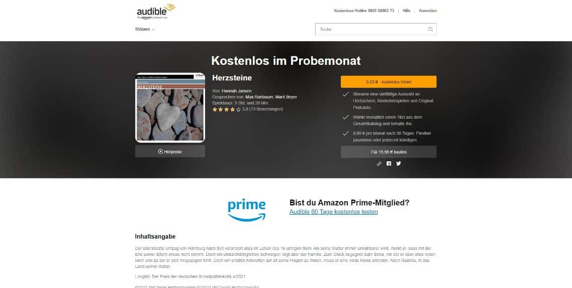 Herzsteine Hörbuch kostenlos